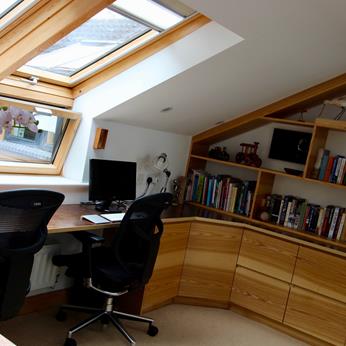 Home Office/Study designed and fitted by Fine Finish Furniture in Nottingham.  