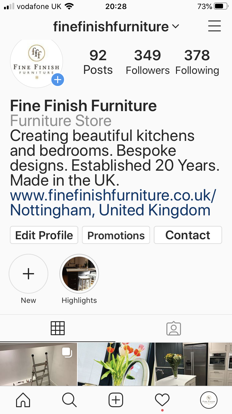 Fine Finish Kitchens & Bedrooms Instagram 