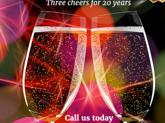 3 Cheers for 20 Years!