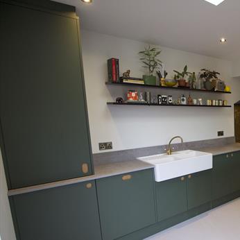Dark Green Bespoke Handmade Kitchen by Fine Finish Kitchens & Bedrooms | Nottingham